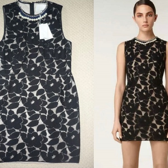 3.1 Phillip Lim Jewel Necklace Lace Mini Dress $525 Sz 8